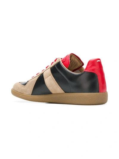 Shop Maison Margiela Replica Colour-block Sneakers - Brown
