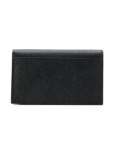 Shop Prada Colour-block Logo Wallet - Black