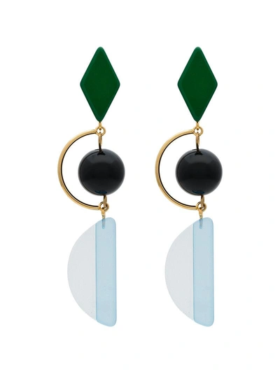 Shop Marni Hook Earrings - Blue