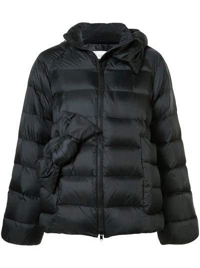 Shop Red Valentino Bow Appliqués Puffer Jacket - Black