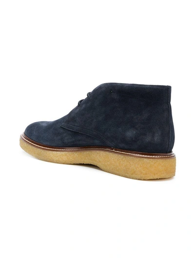 Shop Tod's Chunky Sole Desert Boots - Blue