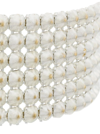 Shop Nina Ricci Crystal Studded Choker - White