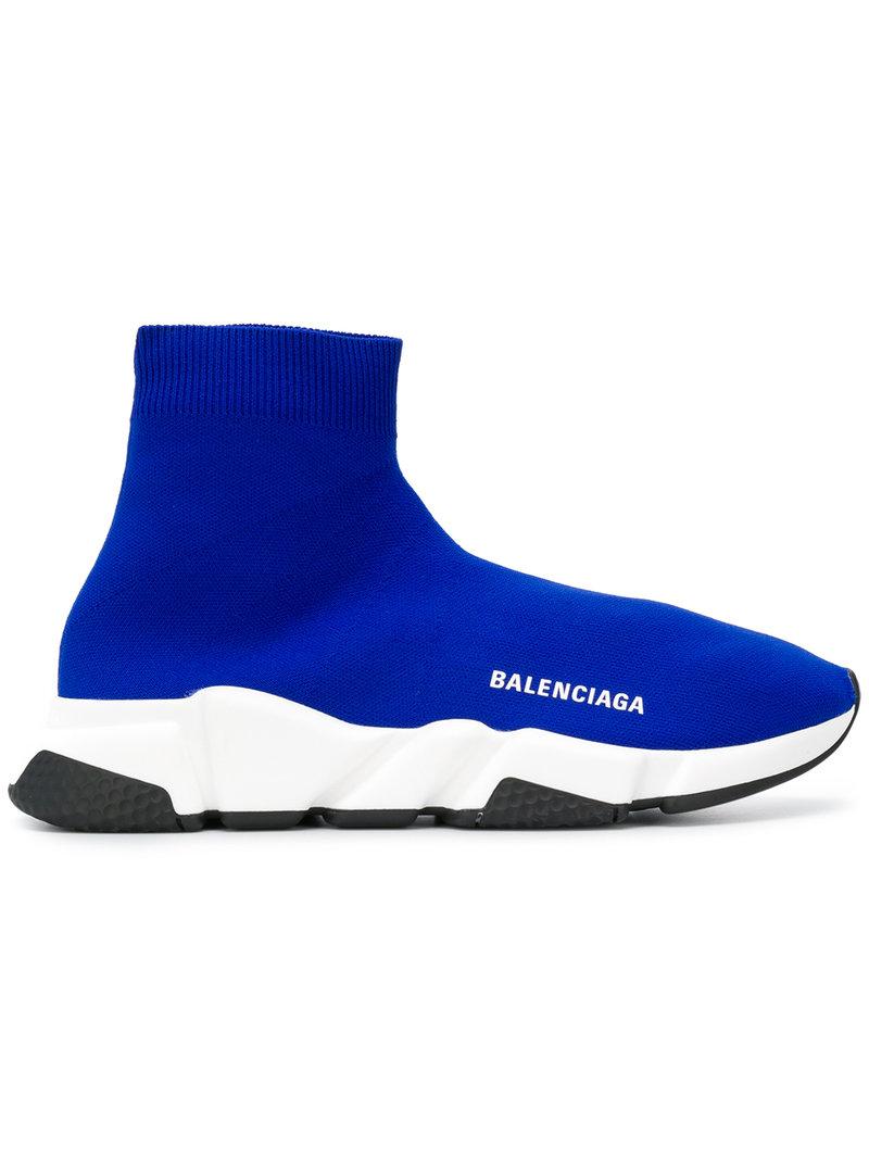 all blue balenciaga shoes