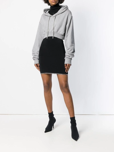 Shop Alexander Wang Rivet Hem Mini Skirt - Black