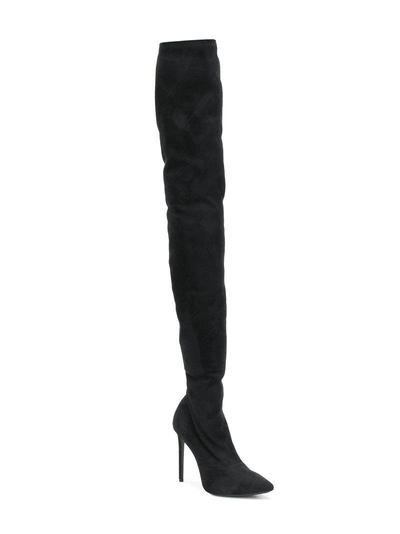 Shop Marc Ellis Thigh High Stiletto Boots - Black