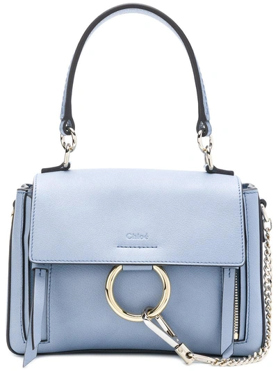 Shop Chloé 'faye' Handtasche In Blue