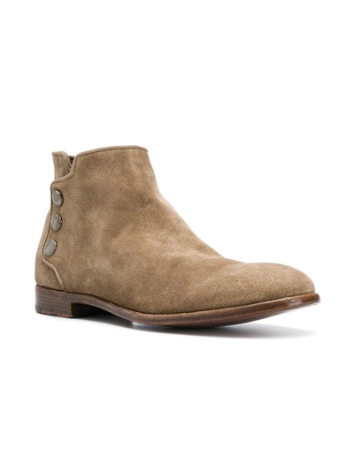 Shop Alberto Fasciani Studded Chelsea Boots In Brown