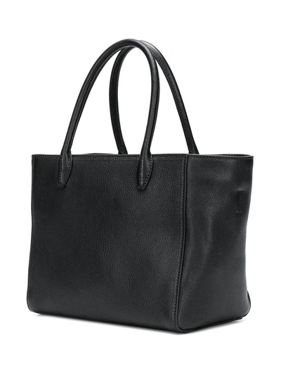 Shop Miu Miu Small Logo Tote Bag In Black