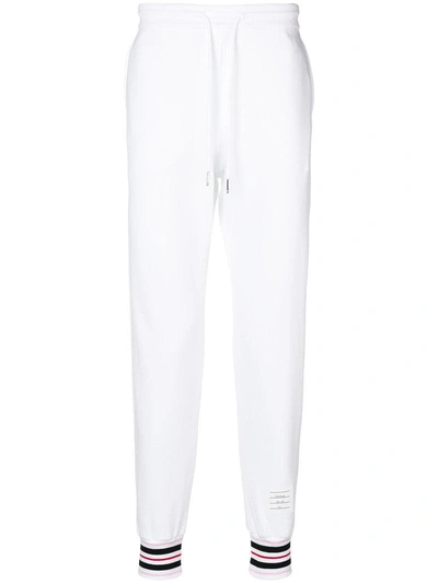 Shop Thom Browne Cricket Stripe Classic Sweatpants - White
