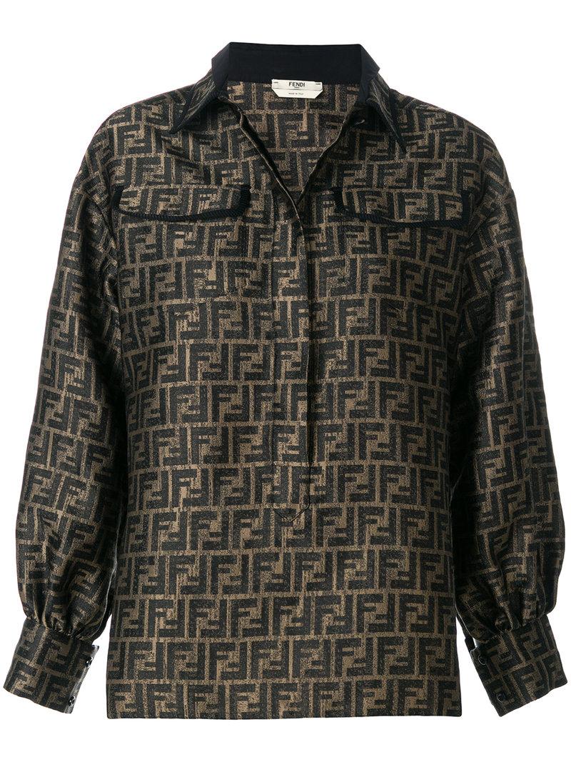 fendi print blouse