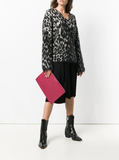 Shop Givenchy Antigona Clutch Bag - Pink