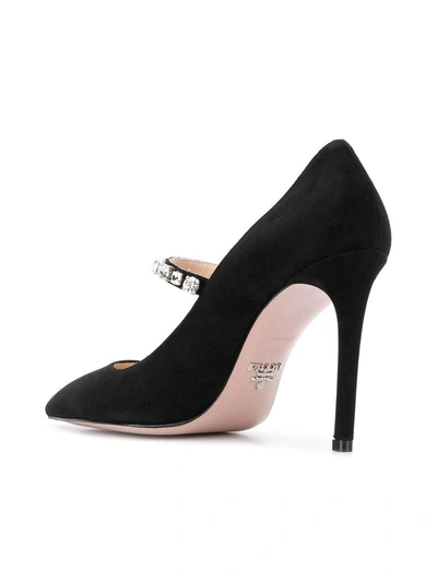 Shop Prada Crystal Embellished High-heel Pumps - Black