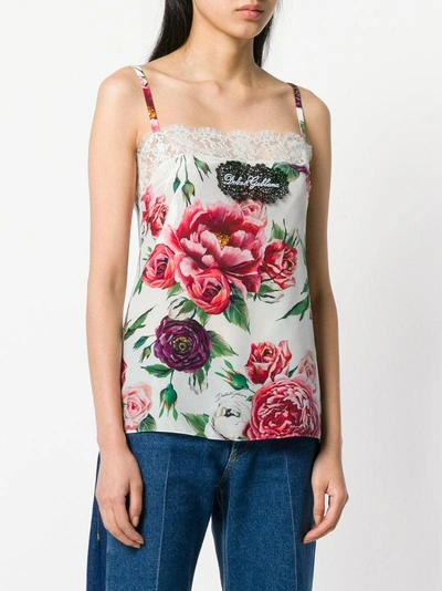 Shop Dolce & Gabbana Peony Print Camisole