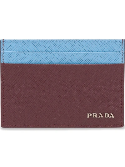 Shop Prada Bi-colour Cardholder - Brown