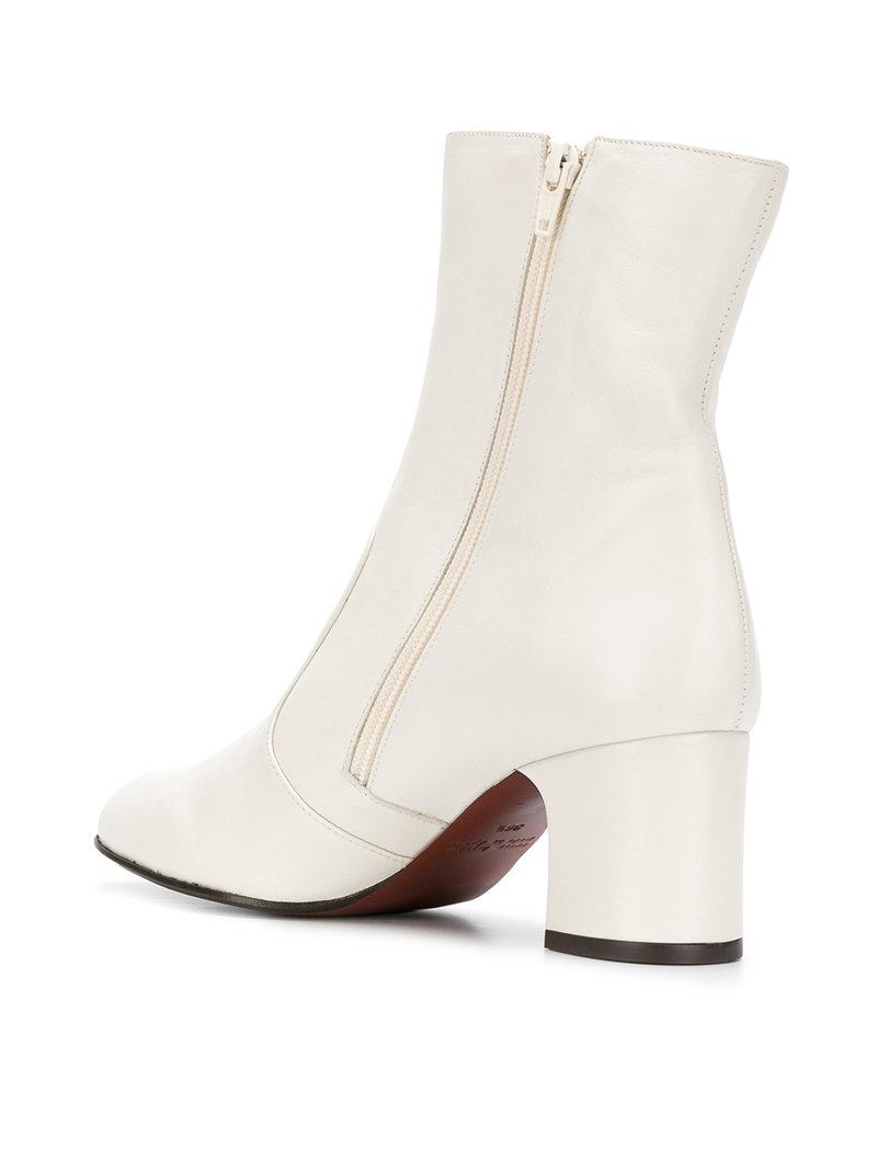 Chie Mihara Naylon Low-heel Boots - White | ModeSens