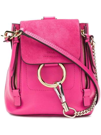 Shop Chloé Faye Mini Backpack - Pink
