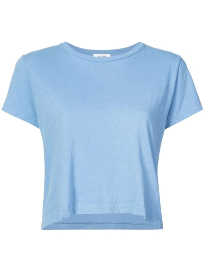 Shop Re/done Cropped T-shirt - Blue