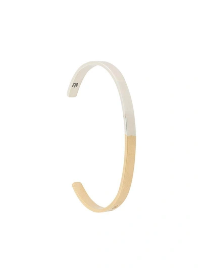 Shop Maison Margiela Logo Bangle Bracelet - Metallic