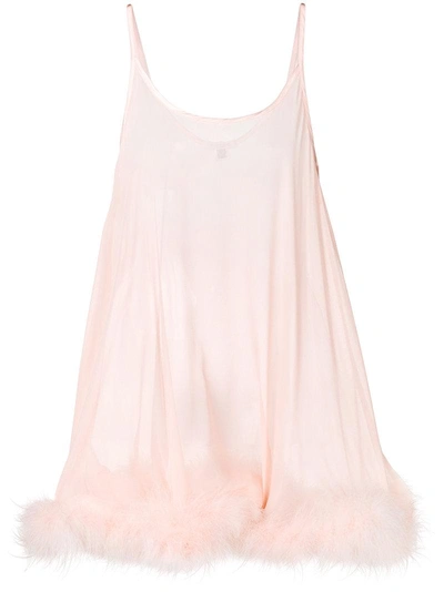 Shop Gilda & Pearl Transparent Fluffy Style Nighwear - Pink & Purple