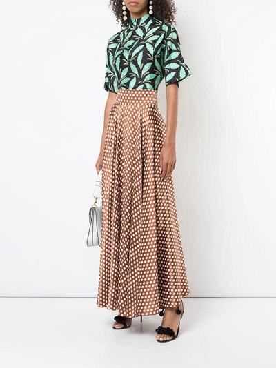 Shop Diane Von Furstenberg Dvf  High Waisted Long Skirt - Brown