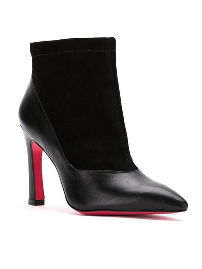 Shop Zeferino Suede Panel Ankle Boots - Black