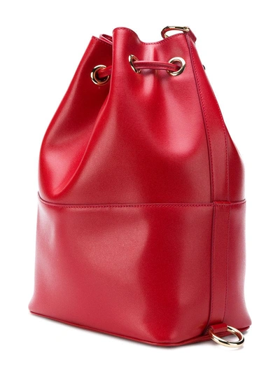 Shop Ferragamo Salvatore  Gancio Bucket Bag - Red