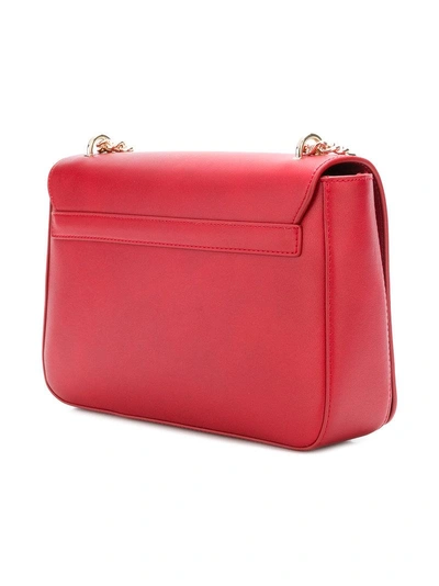 Shop Love Moschino Foldover Love Shoulder Bag - Red