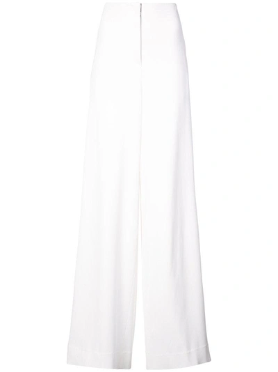 Shop Diane Von Furstenberg Dvf  Wide Leg Trousers - White