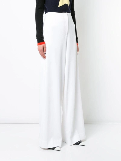 Shop Diane Von Furstenberg Dvf  Wide Leg Trousers - White