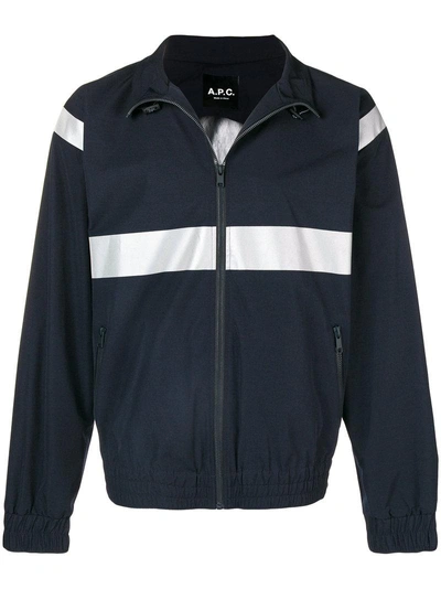 Shop Apc A.p.c. Zipped Jacket - Blue