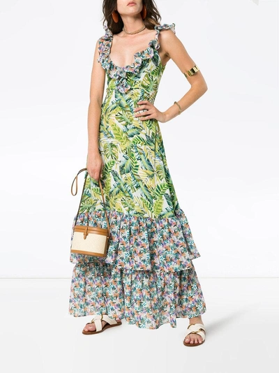 Shop All Things Mochi Amanda Floral Maxi Dress - Green