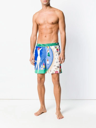 Shop Polo Ralph Lauren Riviera Pint Swimming Shorts - Multicolour