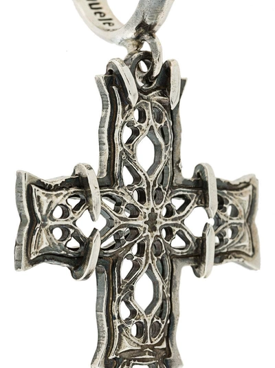 Shop Emanuele Bicocchi Cross Drop Earring - Metallic