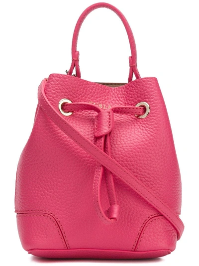 Shop Furla Mini Stacy Bucket Bag - Pink
