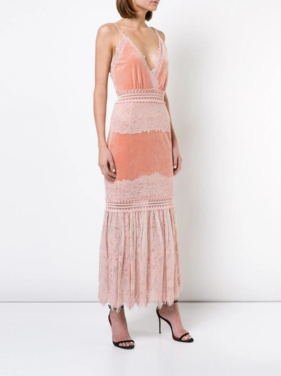 Shop Patbo Lace Panel Gown - Pink
