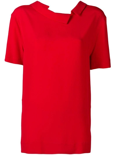 Shop Marni Asymmetric T-shirt - Red