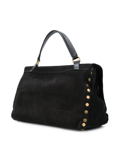 Shop Zanellato Stud Detail Tote Bag - Black