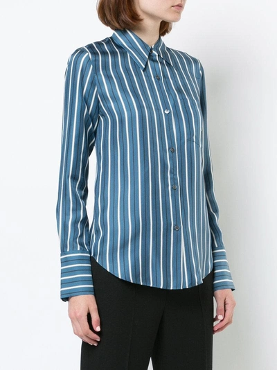 Shop Theory Striped Shirt In Blue