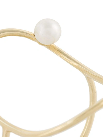 Shop Anissa Kermiche Oval Pearl Ring - Metallic
