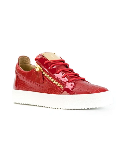 Shop Giuseppe Zanotti Design Frankie Low-top Sneakers - Red