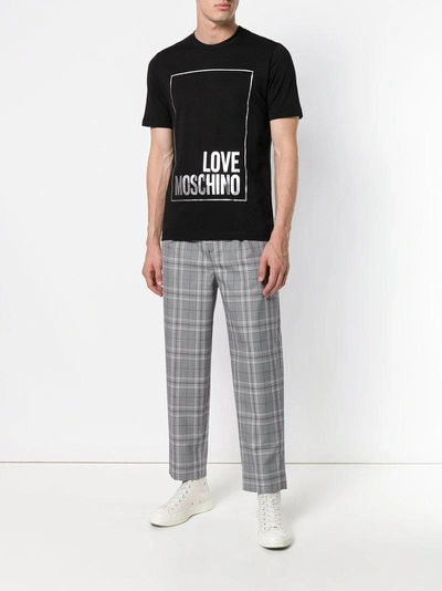 Shop Love Moschino Large Logo Patch T-shirt