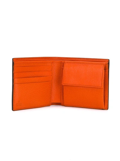 Shop Gucci Stripe Bifold Wallet - Orange