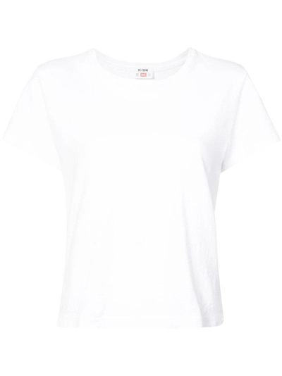 Shop Re/done Cropped Boxy T In White