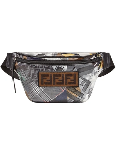 Shop Fendi Logo Belt Bag In Multicolour