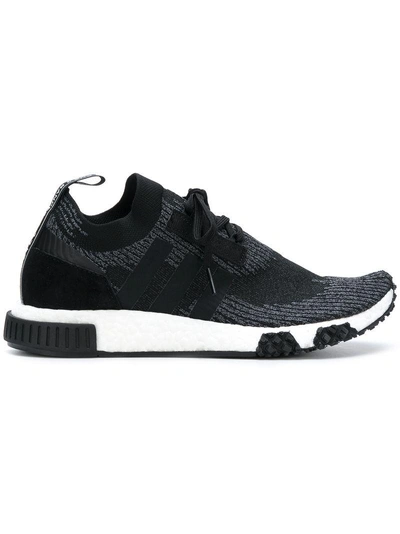 Shop Adidas Originals Adidas Nmd_racer Primeknit Sneakers - Black
