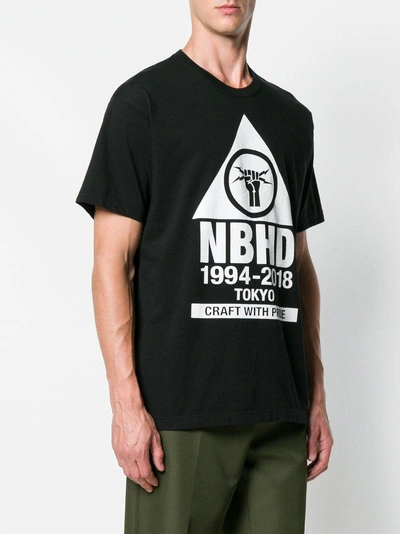 Shop Neighborhood Logo Print T-shirt - Black