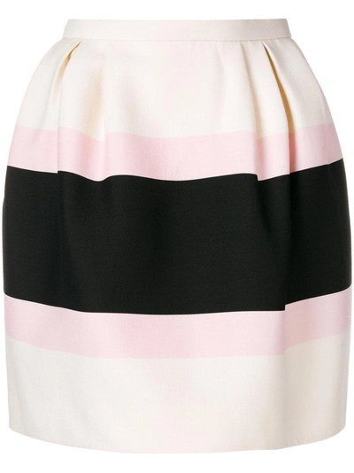 Shop Valentino Colour Block Skirt In Black
