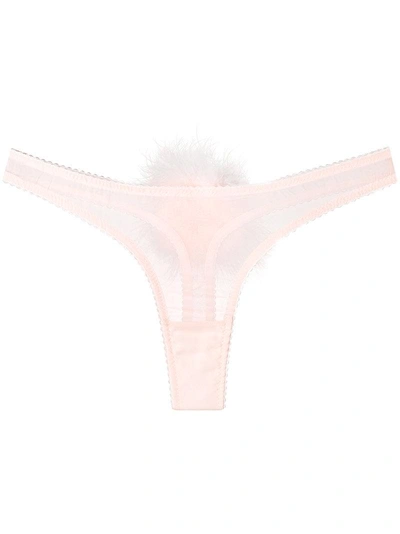 Shop Gilda & Pearl Classy Fluffy Thongs - Pink In Pink & Purple