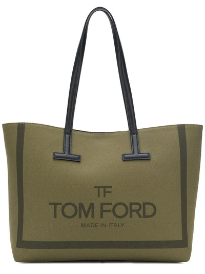 Shop Tom Ford Medium T Tote - Green