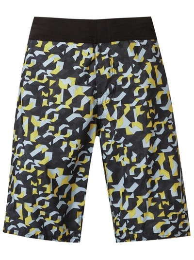 Shop Amir Slama Geometric-print Swim Shorts